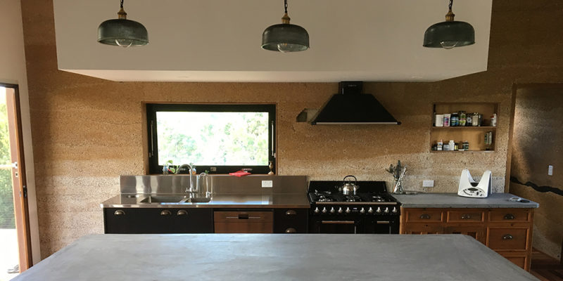 Treby Build - Hempcrete House kitchen